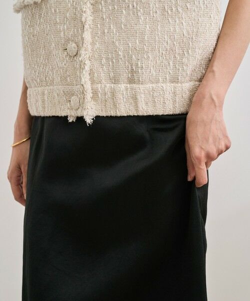 ROPE' / ロペ ミニ・ひざ丈スカート | アセテートリネンバッククロススカート/洗える | 詳細7
