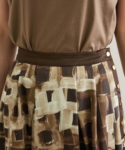 ROPE' / ロペ ロング・マキシ丈スカート | スクエア ジオメトリックプリントスカート/イージーケア | 詳細20