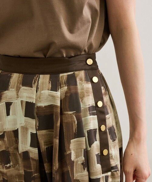 ROPE' / ロペ ロング・マキシ丈スカート | スクエア ジオメトリックプリントスカート/イージーケア | 詳細22