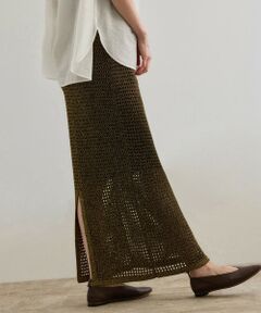 ROPE' / ロペ ミニ・ひざ丈スカート | ラメメッシュスカート/セットアップ対応