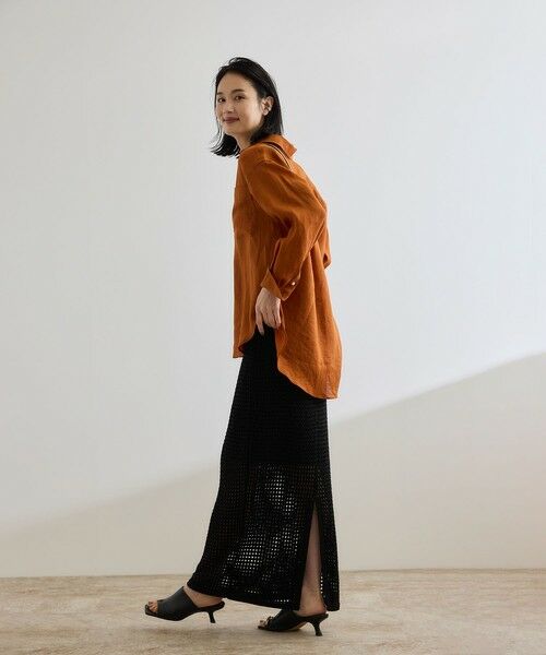 ROPE' / ロペ ミニ・ひざ丈スカート | ラメメッシュスカート/セットアップ対応 | 詳細1