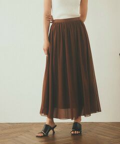 ROPE' / ロペ ミニ・ひざ丈スカート | 【洗える】ブライトネスヤーン サイドプリーツスカート
