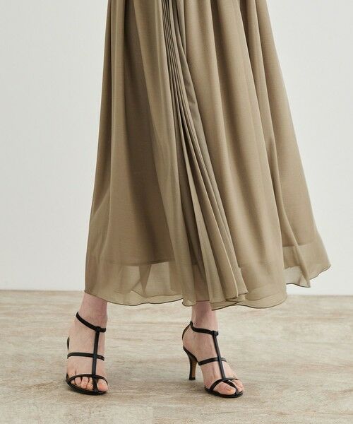 ROPE' / ロペ ミニ・ひざ丈スカート | 【洗える】ブライトネスヤーン サイドプリーツスカート | 詳細4
