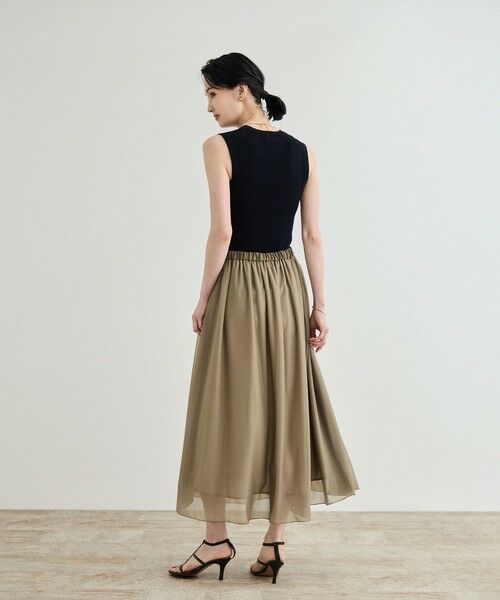 ROPE' / ロペ ミニ・ひざ丈スカート | 【洗える】ブライトネスヤーン サイドプリーツスカート | 詳細7
