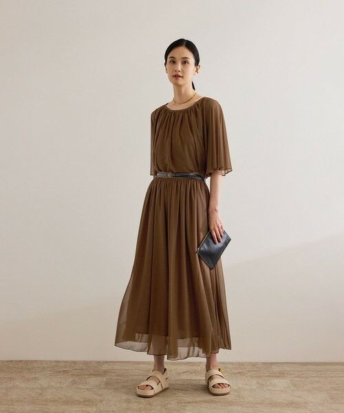 ROPE' / ロペ ミニ・ひざ丈スカート | 【洗える】ブライトネスヤーン サイドプリーツスカート | 詳細9