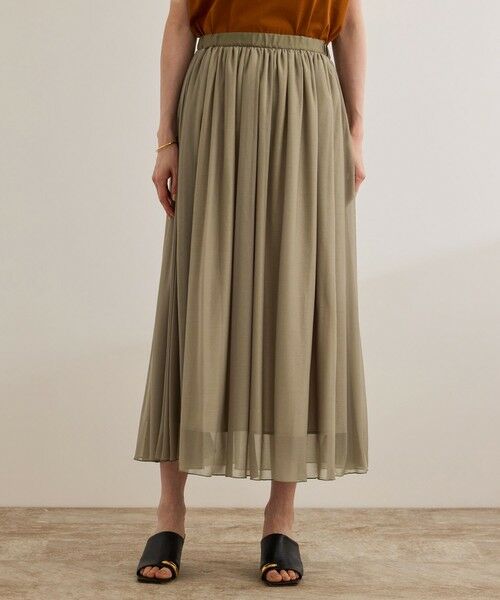 ROPE' / ロペ ミニ・ひざ丈スカート | 【洗える】ブライトネスヤーン サイドプリーツスカート | 詳細11
