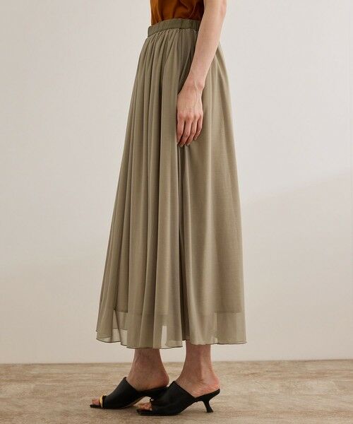 ROPE' / ロペ ミニ・ひざ丈スカート | 【洗える】ブライトネスヤーン サイドプリーツスカート | 詳細12