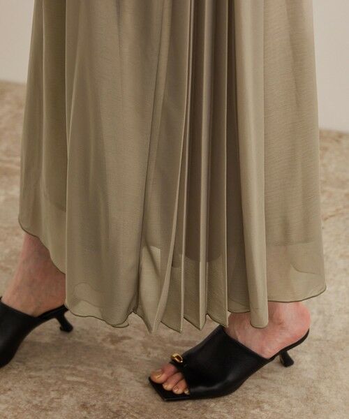 ROPE' / ロペ ミニ・ひざ丈スカート | 【洗える】ブライトネスヤーン サイドプリーツスカート | 詳細16