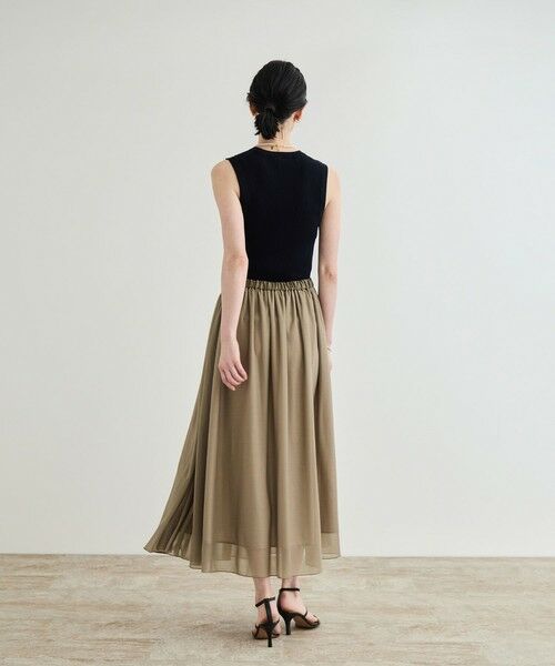 ROPE' / ロペ ミニ・ひざ丈スカート | 【洗える】ブライトネスヤーン サイドプリーツスカート | 詳細21