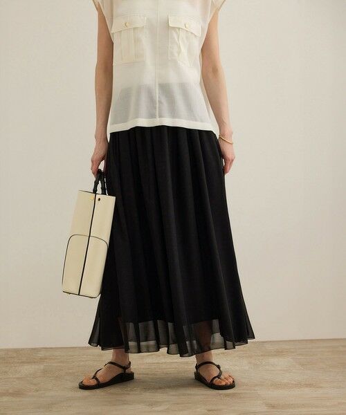 ROPE' / ロペ ミニ・ひざ丈スカート | 【洗える】ブライトネスヤーン サイドプリーツスカート | 詳細22