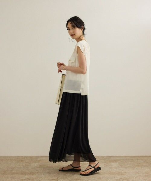 ROPE' / ロペ ミニ・ひざ丈スカート | 【洗える】ブライトネスヤーン サイドプリーツスカート | 詳細23