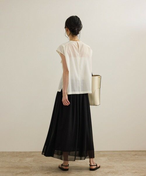 ROPE' / ロペ ミニ・ひざ丈スカート | 【洗える】ブライトネスヤーン サイドプリーツスカート | 詳細24