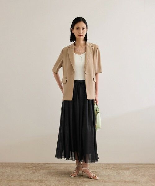 ROPE' / ロペ ミニ・ひざ丈スカート | 【洗える】ブライトネスヤーン サイドプリーツスカート | 詳細2