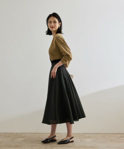 ROPE' / ロペ ミニ・ひざ丈スカート | 【洗える】シャイニーシアースカート/セットアップ対応 | 詳細1