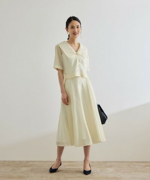 ROPE' / ロペ ミニ・ひざ丈スカート | 【洗える】シャイニーシアースカート/セットアップ対応 | 詳細4