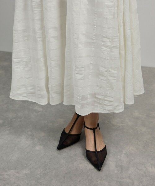 ROPE' / ロペ ロング・マキシ丈スカート | 【洗える】シアーチェックスカート/セットアップ対応 | 詳細13