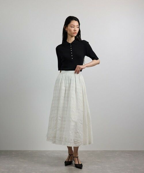 ROPE' / ロペ ロング・マキシ丈スカート | 【洗える】シアーチェックスカート/セットアップ対応 | 詳細16