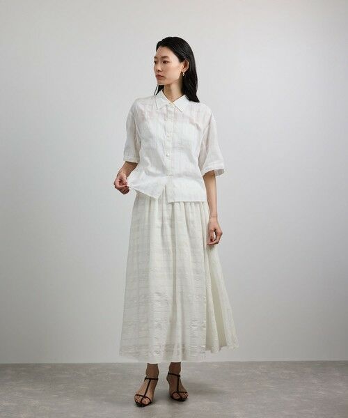 ROPE' / ロペ ロング・マキシ丈スカート | 【洗える】シアーチェックスカート/セットアップ対応 | 詳細17