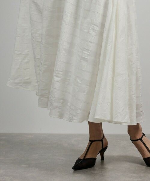 ROPE' / ロペ ロング・マキシ丈スカート | 【洗える】シアーチェックスカート/セットアップ対応 | 詳細2