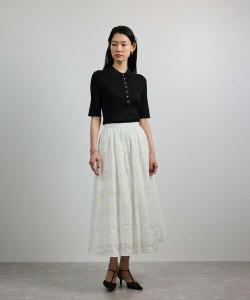 ROPE' / ロペ ロング・マキシ丈スカート | 【洗える】シアーチェックスカート/セットアップ対応 | 詳細3