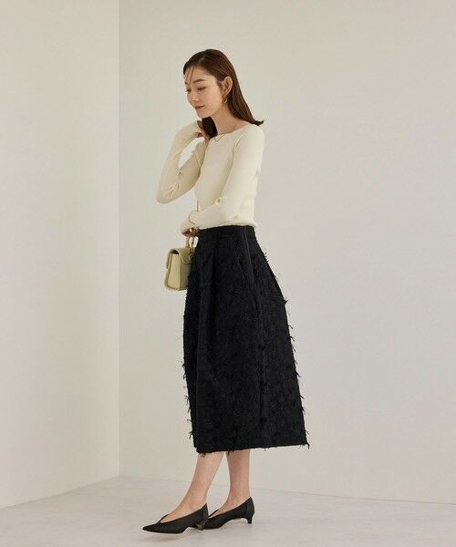 ROPE' / ロペ ミニ・ひざ丈スカート | コクーンジャガードスカート | 詳細2