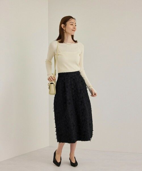 ROPE' / ロペ ミニ・ひざ丈スカート | コクーンジャガードスカート | 詳細3