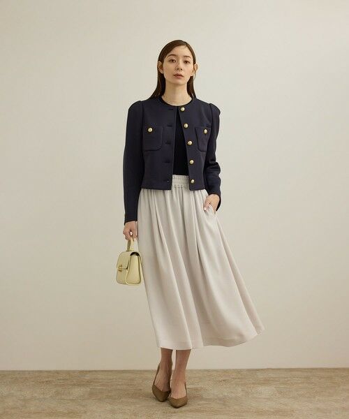 ROPE' / ロペ ミニ・ひざ丈スカート | 【洗える】タックフレアースカート/セットアップ対応 | 詳細1