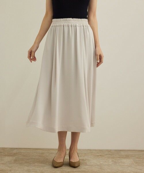 ROPE' / ロペ ミニ・ひざ丈スカート | 【洗える】タックフレアースカート/セットアップ対応 | 詳細10