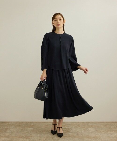 ROPE' / ロペ ミニ・ひざ丈スカート | 【洗える】タックフレアースカート/セットアップ対応 | 詳細3