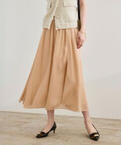 ROPE' / ロペ ミニ・ひざ丈スカート | 【洗える】コットンシルクスカート