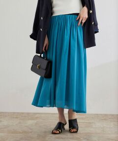 ROPE' / ロペ ミニ・ひざ丈スカート | 【洗える】コットンシルクスカート