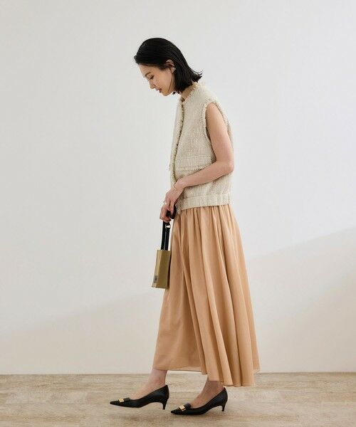 ROPE' / ロペ ミニ・ひざ丈スカート | 【洗える】コットンシルクスカート | 詳細2