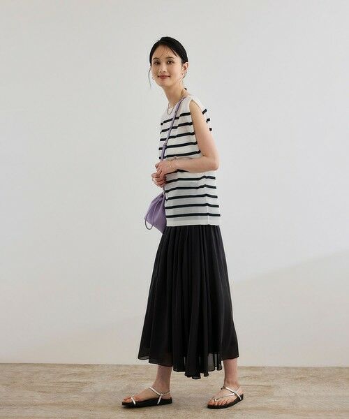 ROPE' / ロペ ミニ・ひざ丈スカート | 【洗える】コットンシルクスカート | 詳細4