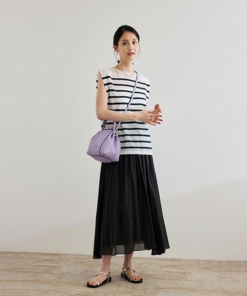 ROPE' / ロペ ミニ・ひざ丈スカート | 【洗える】コットンシルクスカート | 詳細5