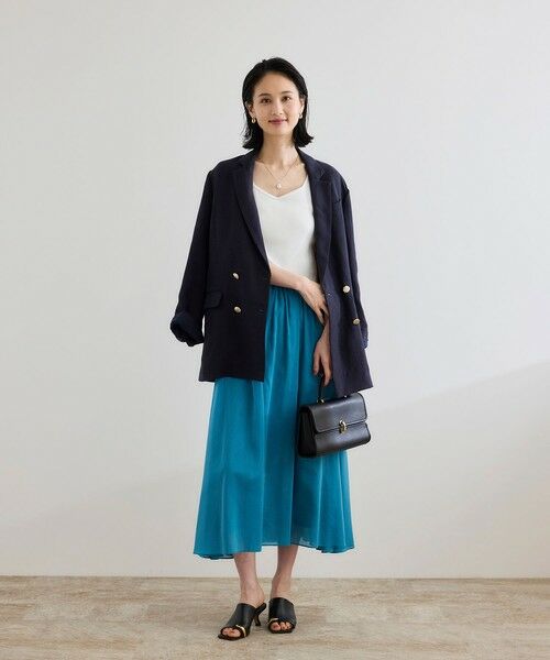 ROPE' / ロペ ミニ・ひざ丈スカート | 【洗える】コットンシルクスカート | 詳細8