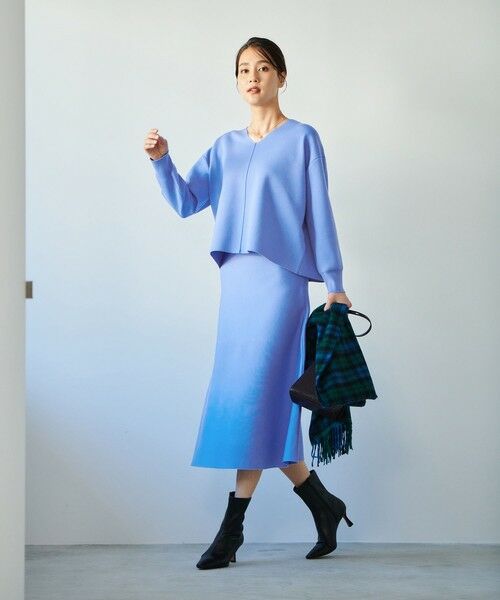 ROPE' / ロペ ミニ・ひざ丈スカート | スウェットライクニットフレアスカート | 詳細18