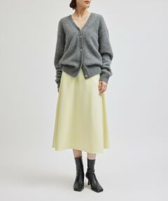 ROPE' / ロペ ミニ・ひざ丈スカート | 梨地フレアスカート/セットアップ対応【Sサイズフェア対象】