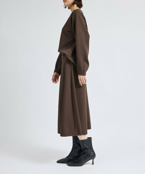 ROPE' / ロペ ミニ・ひざ丈スカート | 梨地フレアスカート/セットアップ対応【Sサイズフェア対象】 | 詳細1