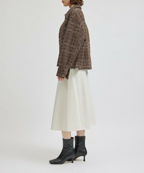 ROPE' / ロペ ミニ・ひざ丈スカート | 梨地フレアスカート/セットアップ対応【Sサイズフェア対象】 | 詳細5