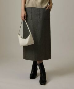 ROPE' / ロペ ミニ・ひざ丈スカート | ラメ千鳥ポケット付きタイトスカート