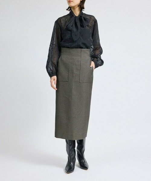 ROPE' / ロペ ミニ・ひざ丈スカート | ラメ千鳥ポケット付きタイトスカート | 詳細5