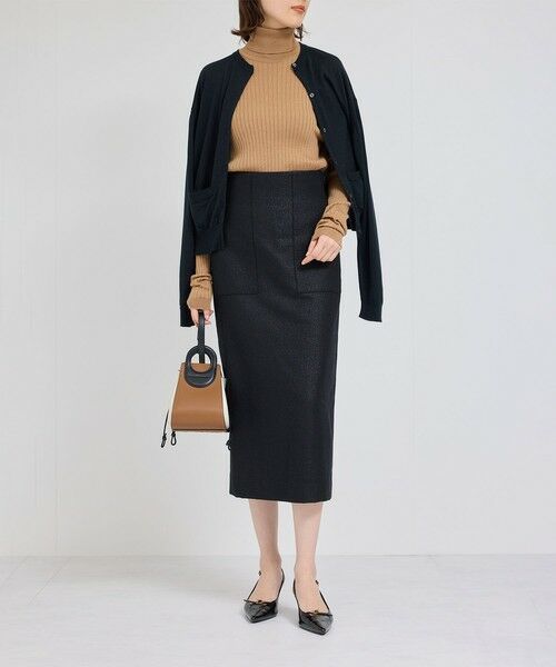 ROPE' / ロペ ミニ・ひざ丈スカート | BALLI (バリ)ラメ無地ポケット付きタイトスカート | 詳細4