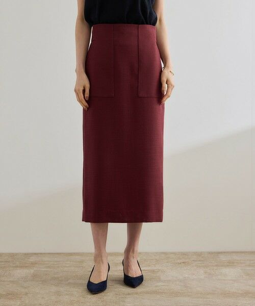ROPE' / ロペ ミニ・ひざ丈スカート | リネンライク ポケット付きタイトスカート/イージーケア | 詳細23