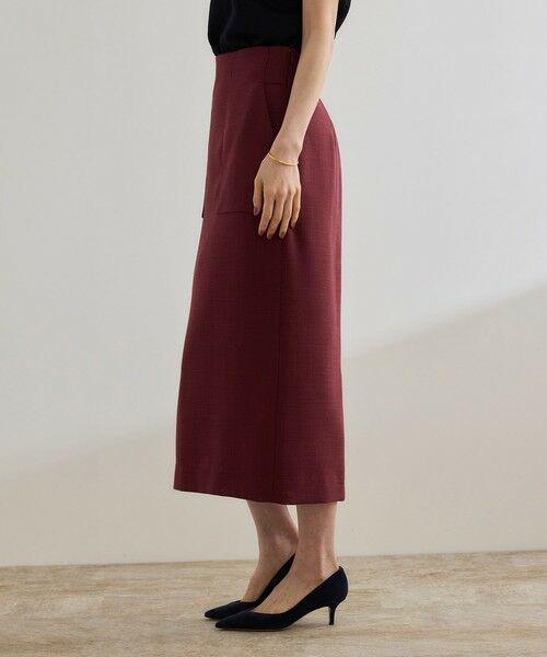 ROPE' / ロペ ミニ・ひざ丈スカート | リネンライク ポケット付きタイトスカート/イージーケア | 詳細24