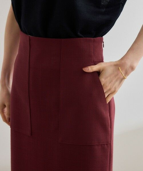 ROPE' / ロペ ミニ・ひざ丈スカート | リネンライク ポケット付きタイトスカート/イージーケア | 詳細29