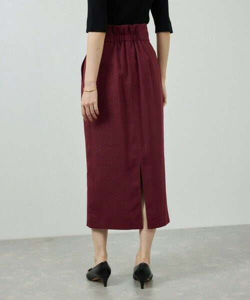 ROPE' / ロペ ミニ・ひざ丈スカート | リネンライク ポケット付きタイトスカート/イージーケア | 詳細5