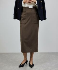 ROPE' / ロペ ミニ・ひざ丈スカート | [美人スカート]スエードポケット付きタイトスカート/イージーケア