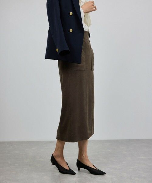 ROPE' / ロペ ミニ・ひざ丈スカート | [美人スカート]スエードポケット付きタイトスカート/イージーケア | 詳細11