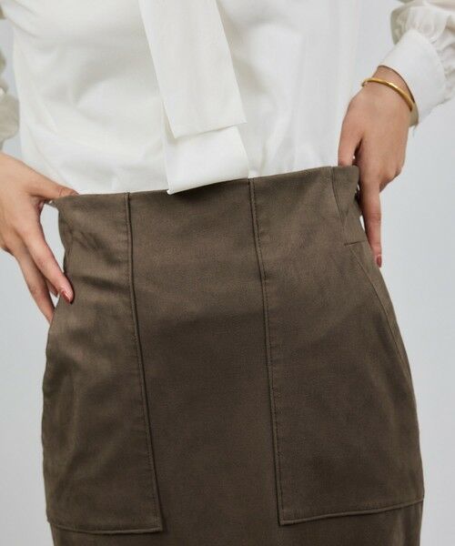 ROPE' / ロペ ミニ・ひざ丈スカート | [美人スカート]スエードポケット付きタイトスカート/イージーケア | 詳細14