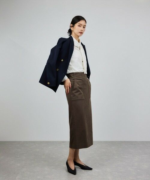 ROPE' / ロペ ミニ・ひざ丈スカート | [美人スカート]スエードポケット付きタイトスカート/イージーケア | 詳細16